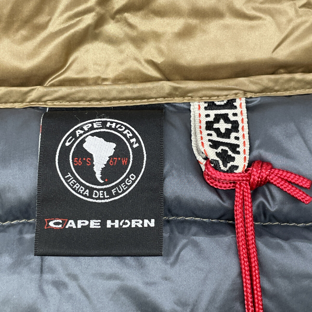 CAPE HORN ケープホーン 12550 STELLA/ｽﾃﾗ ｺﾞｰﾙﾄﾞﾌﾞﾗｳﾝ ﾅｲﾛﾝ ﾌｰﾃﾞｯﾄﾞｼｮｰﾄﾀﾞｳﾝｼﾞｬｹｯﾄ ジャケット 40