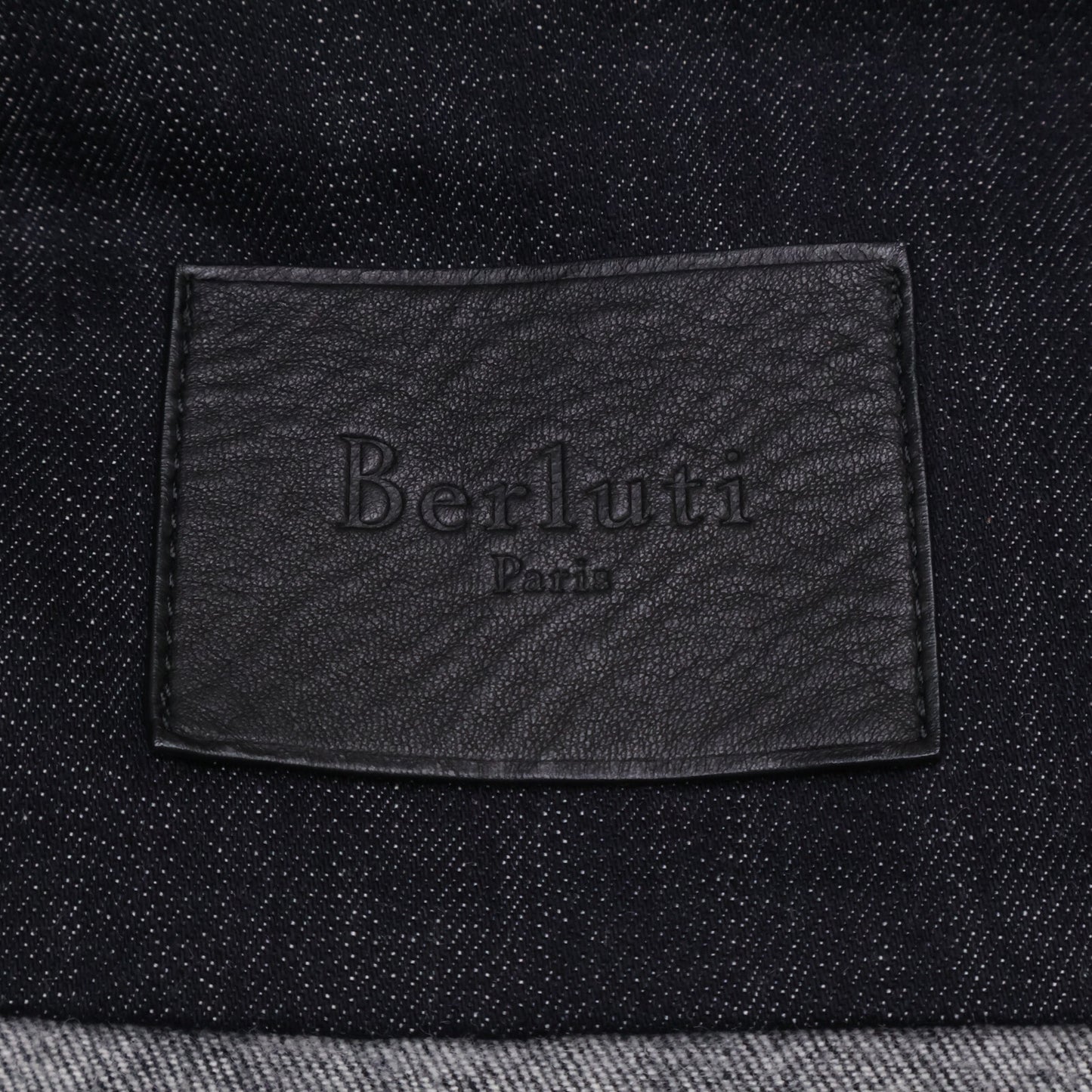 berluti ベルルッティ 167646 裾ラムレザー切替 デニム ジャケット 48