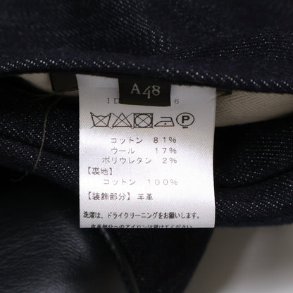 berluti ベルルッティ 167646 裾ラムレザー切替 デニム ジャケット 48