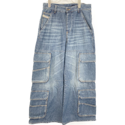 DIESEL ディーゼル A13317 D-SIRE-CARGO-D ﾌﾞﾙｰ ﾎﾞﾀﾝﾌﾗｲ ﾃﾞﾆﾑｶｰｺﾞﾊﾟﾝﾂ ボトムス Ｗ25