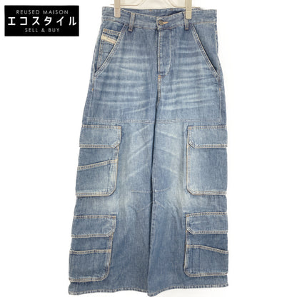 DIESEL ディーゼル A13317 D-SIRE-CARGO-D ﾌﾞﾙｰ ﾎﾞﾀﾝﾌﾗｲ ﾃﾞﾆﾑｶｰｺﾞﾊﾟﾝﾂ ボトムス Ｗ25