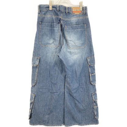 DIESEL ディーゼル A13317 D-SIRE-CARGO-D ﾌﾞﾙｰ ﾎﾞﾀﾝﾌﾗｲ ﾃﾞﾆﾑｶｰｺﾞﾊﾟﾝﾂ ボトムス Ｗ25