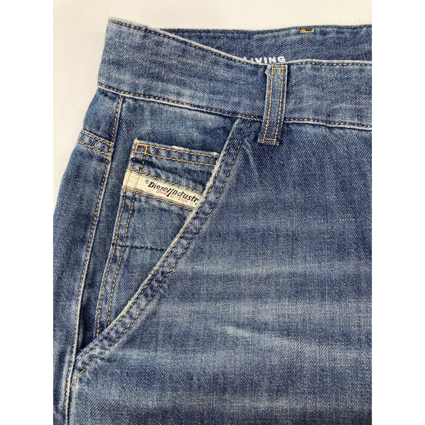 DIESEL ディーゼル A13317 D-SIRE-CARGO-D ﾌﾞﾙｰ ﾎﾞﾀﾝﾌﾗｲ ﾃﾞﾆﾑｶｰｺﾞﾊﾟﾝﾂ ボトムス Ｗ25