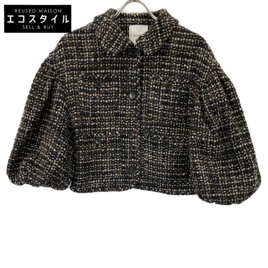 CLANE クラネ ﾌﾞﾗｯｸ mix tweed puffsleeve jacket/ﾐｯｸｽﾂｲｰﾄﾞﾊﾟﾌｽﾘｰﾌﾞｼﾞｬｹｯﾄ ジャケット 2