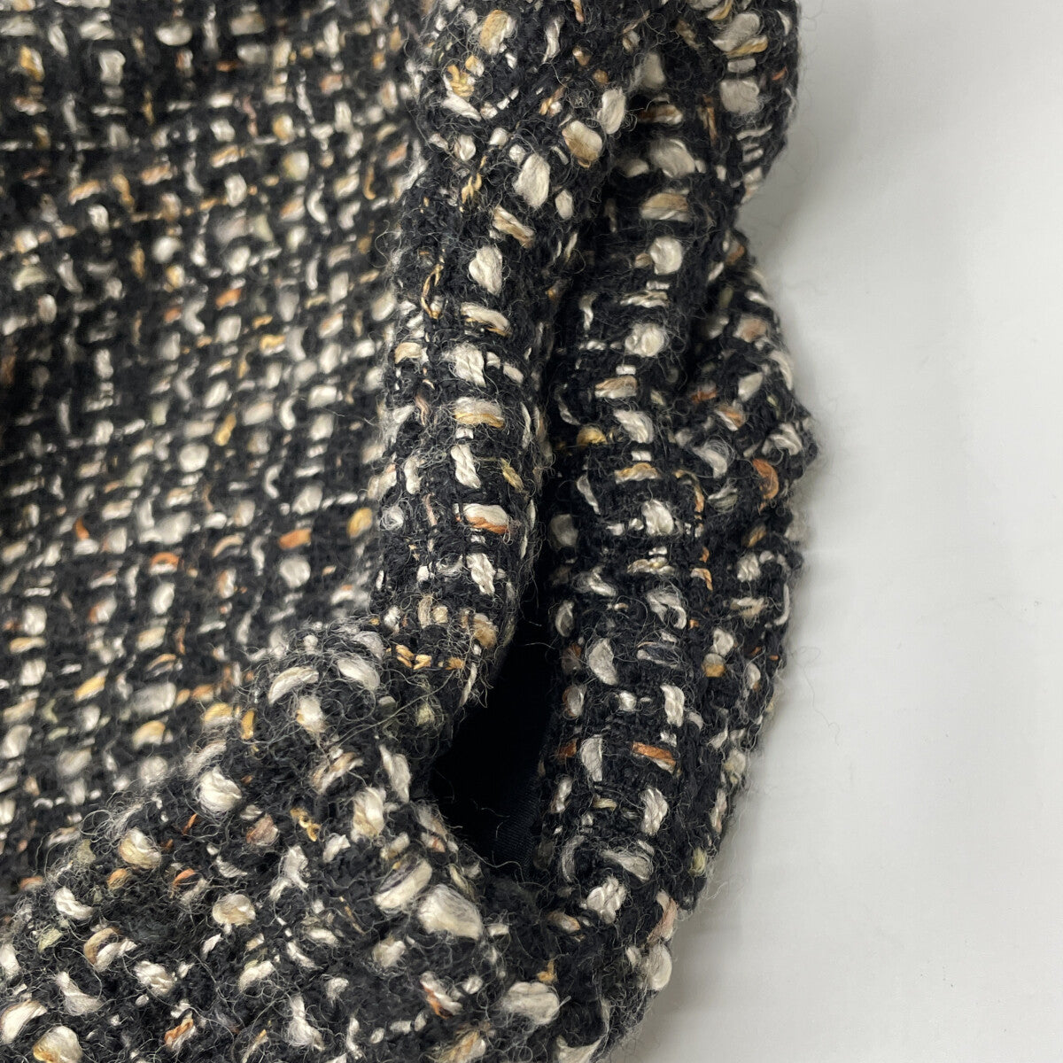 CLANE クラネ ﾌﾞﾗｯｸ mix tweed puffsleeve jacket/ﾐｯｸｽﾂｲｰﾄﾞﾊﾟﾌｽﾘｰﾌﾞｼﾞｬｹｯﾄ ジャケット 2