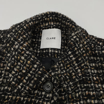 CLANE クラネ ﾌﾞﾗｯｸ mix tweed puffsleeve jacket/ﾐｯｸｽﾂｲｰﾄﾞﾊﾟﾌｽﾘｰﾌﾞｼﾞｬｹｯﾄ ジャケット 2