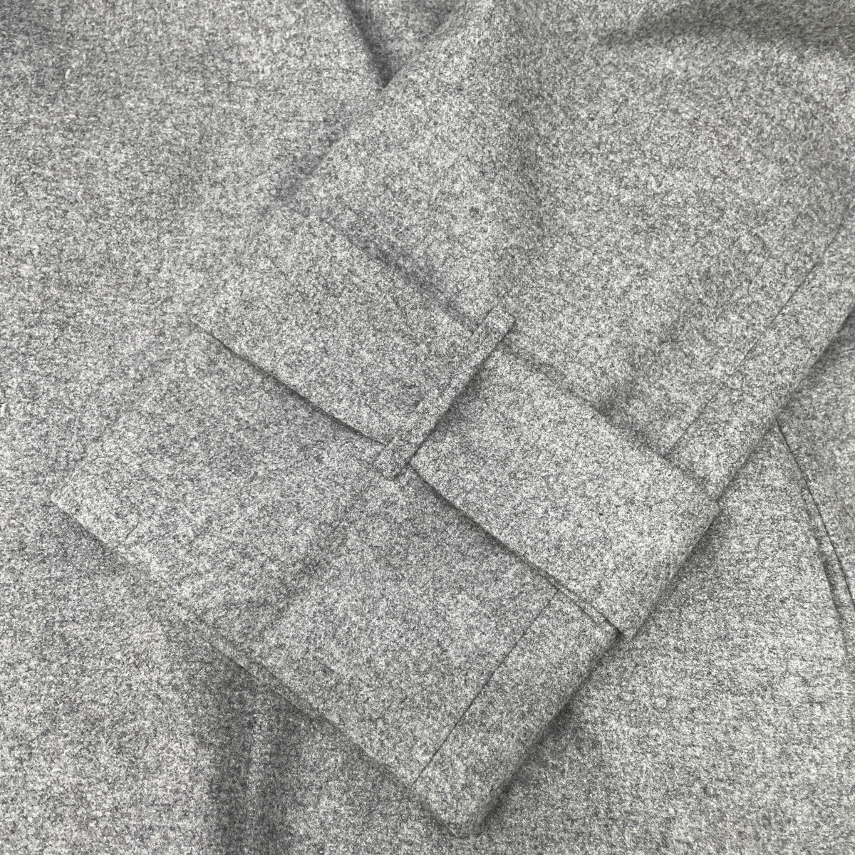 ATON エイトン ｸﾞﾚｰ ｳｰﾙ ｺｯﾄﾝﾗｲﾆﾝｸﾞ ｱｰﾑﾍﾞﾙﾄ ﾀﾞﾌﾞﾙﾌﾞﾚｽﾄ 比翼ﾛﾝｸﾞｺｰﾄ コート 2