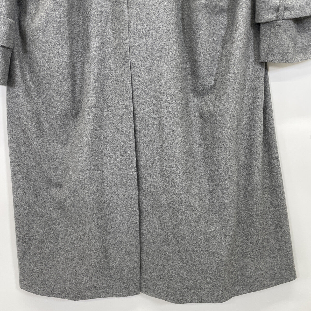 ATON エイトン ｸﾞﾚｰ ｳｰﾙ ｺｯﾄﾝﾗｲﾆﾝｸﾞ ｱｰﾑﾍﾞﾙﾄ ﾀﾞﾌﾞﾙﾌﾞﾚｽﾄ 比翼ﾛﾝｸﾞｺｰﾄ コート 2