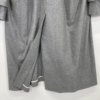 ATON エイトン ｸﾞﾚｰ ｳｰﾙ ｺｯﾄﾝﾗｲﾆﾝｸﾞ ｱｰﾑﾍﾞﾙﾄ ﾀﾞﾌﾞﾙﾌﾞﾚｽﾄ 比翼ﾛﾝｸﾞｺｰﾄ コート 2