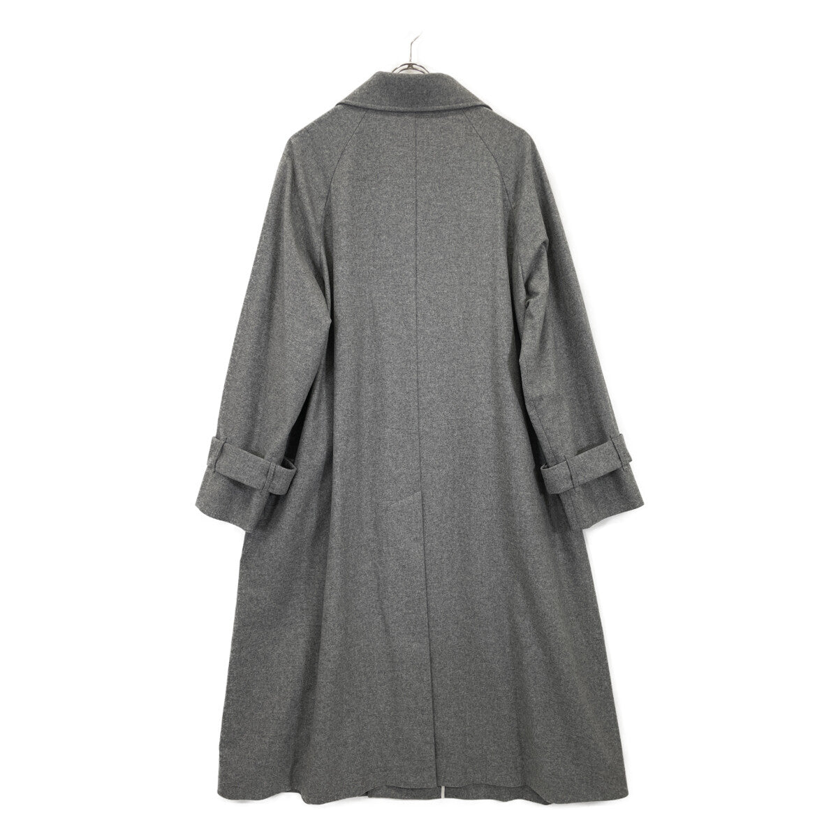 ATON エイトン ｸﾞﾚｰ ｳｰﾙ ｺｯﾄﾝﾗｲﾆﾝｸﾞ ｱｰﾑﾍﾞﾙﾄ ﾀﾞﾌﾞﾙﾌﾞﾚｽﾄ 比翼ﾛﾝｸﾞｺｰﾄ コート 2