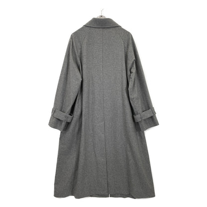 ATON エイトン ｸﾞﾚｰ ｳｰﾙ ｺｯﾄﾝﾗｲﾆﾝｸﾞ ｱｰﾑﾍﾞﾙﾄ ﾀﾞﾌﾞﾙﾌﾞﾚｽﾄ 比翼ﾛﾝｸﾞｺｰﾄ コート 2