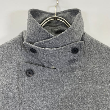 ATON エイトン ｸﾞﾚｰ ｳｰﾙ ｺｯﾄﾝﾗｲﾆﾝｸﾞ ｱｰﾑﾍﾞﾙﾄ ﾀﾞﾌﾞﾙﾌﾞﾚｽﾄ 比翼ﾛﾝｸﾞｺｰﾄ コート 2