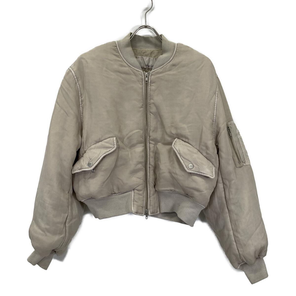 Whim Gazette ウィムガゼット 24年製 ﾍﾞｰｼﾞｭ ｶﾞｰﾒﾝﾄﾀﾞｲMA-1 ｼﾞｬｹｯﾄ ジャケット F