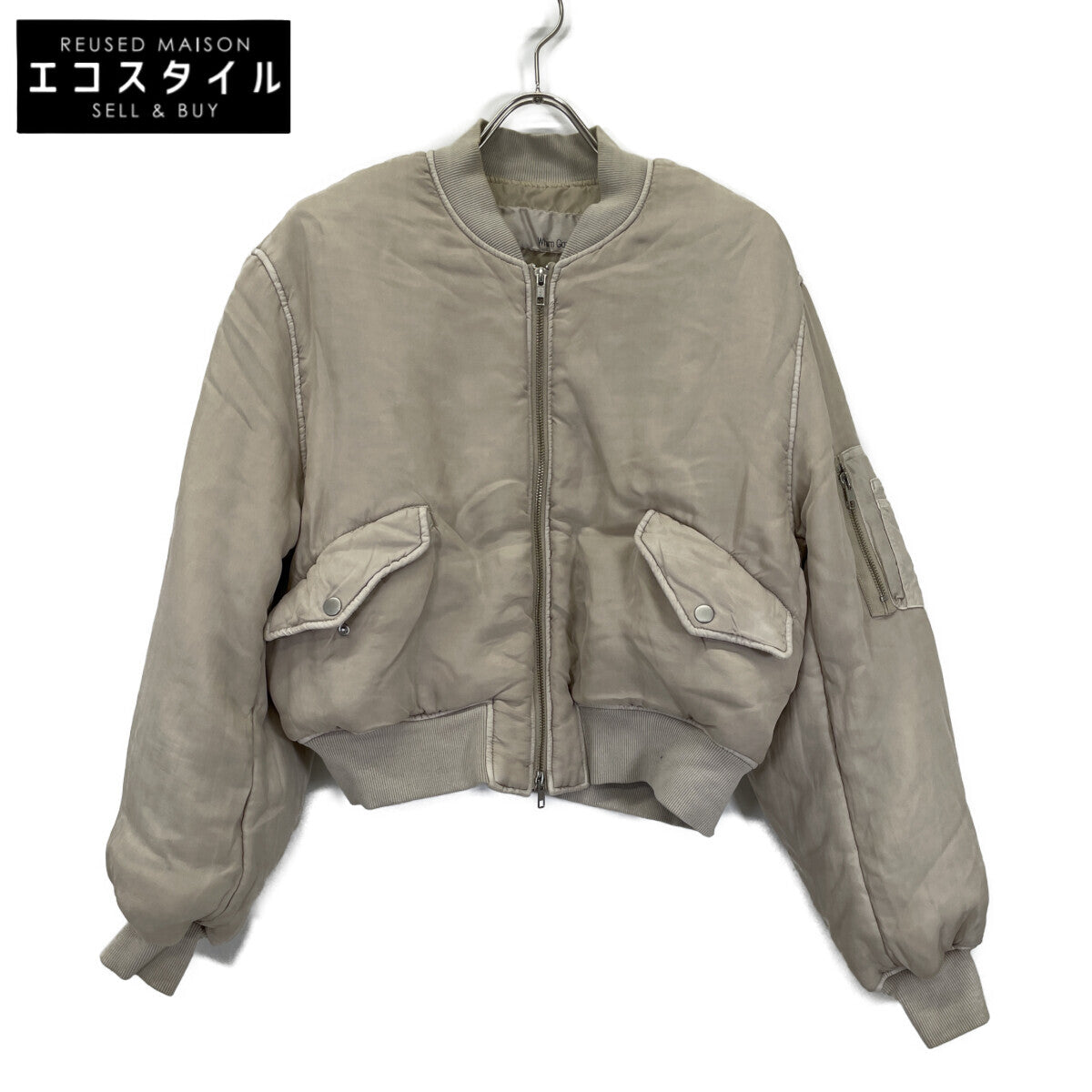Whim Gazette ウィムガゼット 24年製 ﾍﾞｰｼﾞｭ ｶﾞｰﾒﾝﾄﾀﾞｲMA-1 ｼﾞｬｹｯﾄ ジャケット F
