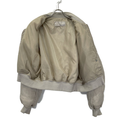 Whim Gazette ウィムガゼット 24年製 ﾍﾞｰｼﾞｭ ｶﾞｰﾒﾝﾄﾀﾞｲMA-1 ｼﾞｬｹｯﾄ ジャケット F