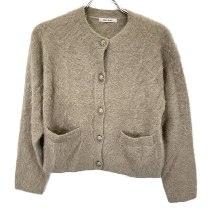 Whim Gazette ウィムガゼット 24年製 ﾓｶ ｶｼﾐﾔ混 ﾌｧｰﾆｯﾄｼﾞｬｹｯﾄ トップス F