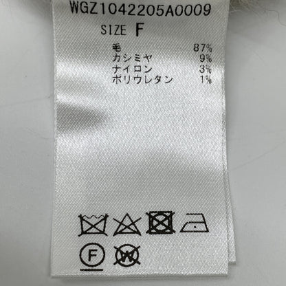 Whim Gazette ウィムガゼット 24年製 ﾓｶ ｶｼﾐﾔ混 ﾌｧｰﾆｯﾄｼﾞｬｹｯﾄ トップス F