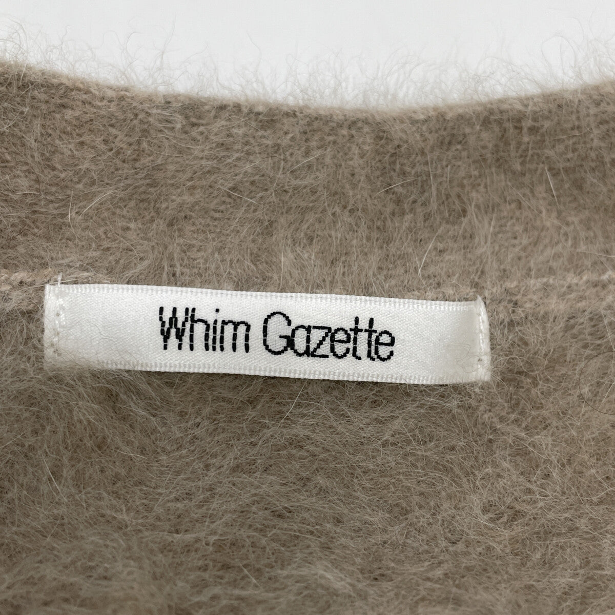 Whim Gazette ウィムガゼット 24年製 ﾓｶ ｶｼﾐﾔ混 ﾌｧｰﾆｯﾄｼﾞｬｹｯﾄ トップス F