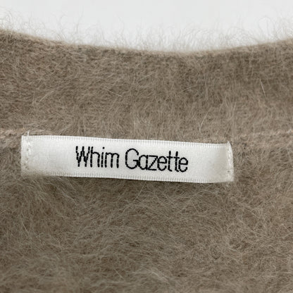 Whim Gazette ウィムガゼット 24年製 ﾓｶ ｶｼﾐﾔ混 ﾌｧｰﾆｯﾄｼﾞｬｹｯﾄ トップス F