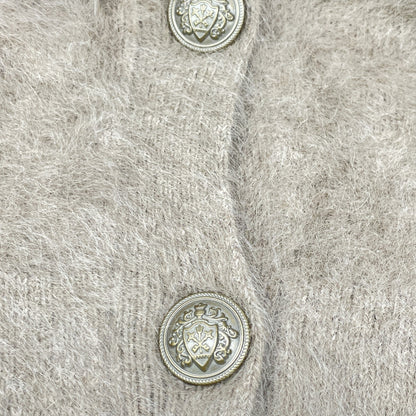 Whim Gazette ウィムガゼット 24年製 ﾓｶ ｶｼﾐﾔ混 ﾌｧｰﾆｯﾄｼﾞｬｹｯﾄ トップス F