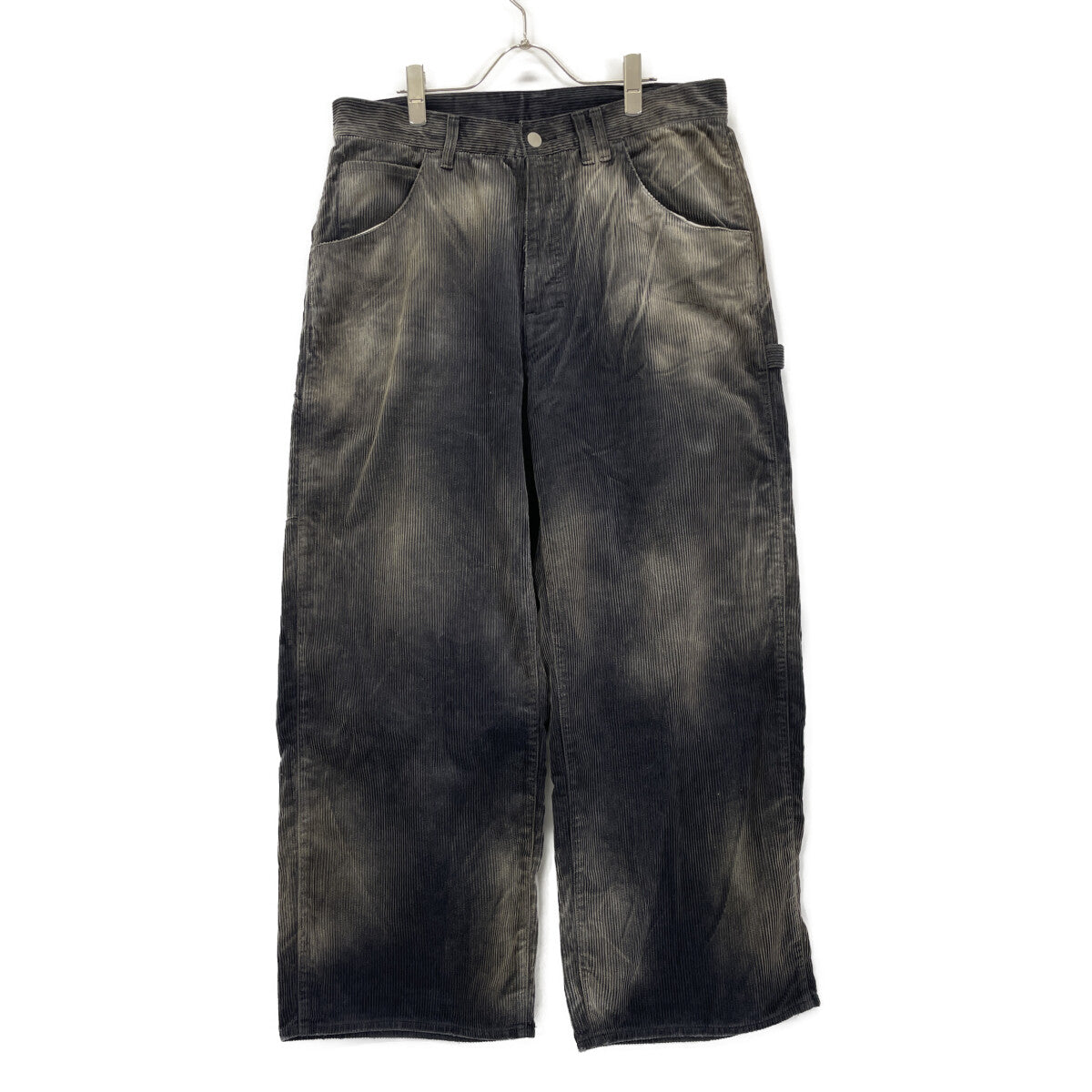 ANCELLM アンセルム ANC-PT49 ﾌﾞﾗｯｸ ORDED VELVETEEN PAINTER PANTS ボトムス 2