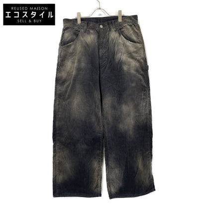ANCELLM アンセルム ANC-PT49 ﾌﾞﾗｯｸ ORDED VELVETEEN PAINTER PANTS ボトムス 2