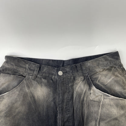 ANCELLM アンセルム ANC-PT49 ﾌﾞﾗｯｸ ORDED VELVETEEN PAINTER PANTS ボトムス 2