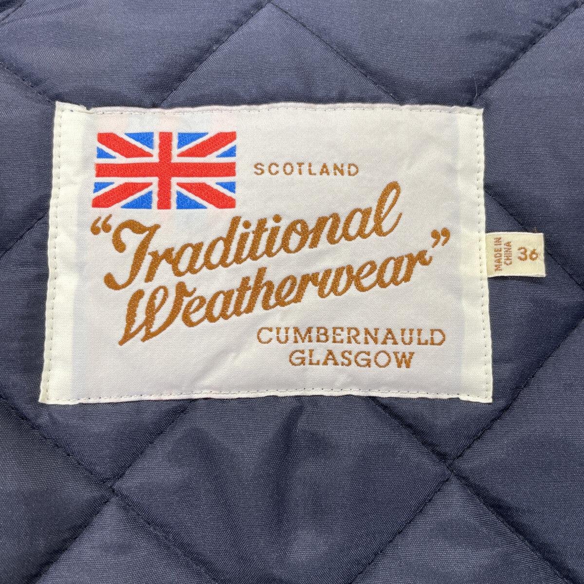 TRADITIONAL WEATHERWEAR トラディショナルウェザーウェア ﾈｲﾋﾞｰ LDS WAVERLY HOOD LONG ｷﾙﾃｨﾝｸﾞｺｰﾄ コート 36