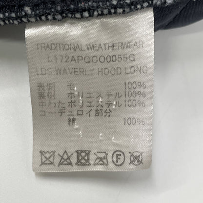 TRADITIONAL WEATHERWEAR トラディショナルウェザーウェア ﾈｲﾋﾞｰ LDS WAVERLY HOOD LONG ｷﾙﾃｨﾝｸﾞｺｰﾄ コート 36