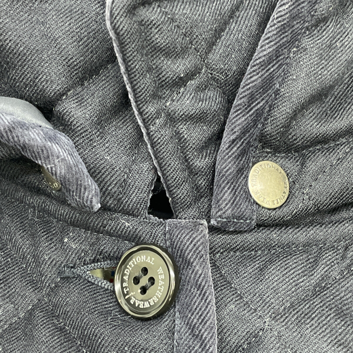 TRADITIONAL WEATHERWEAR トラディショナルウェザーウェア ﾈｲﾋﾞｰ LDS WAVERLY HOOD LONG ｷﾙﾃｨﾝｸﾞｺｰﾄ コート 36