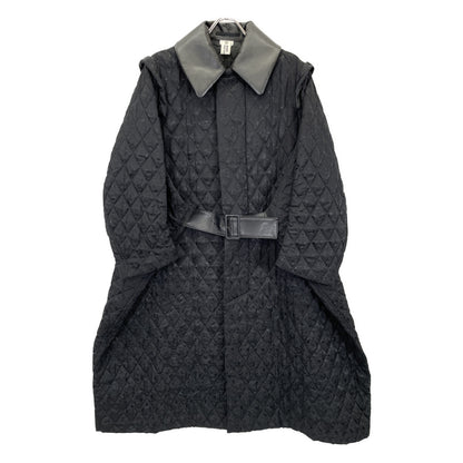 COMME des GARCONS Noir Kei Ninomiya コムデギャルソンノワールケイニノミヤ AD2017 3TｰC005 ﾌﾞﾗｯｸ 花柄 ﾍﾞﾙﾃｯﾄﾞｷﾙﾃｨﾝｸﾞｺｰﾄ コート S