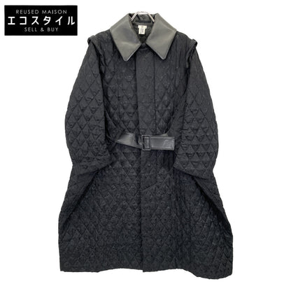 COMME des GARCONS Noir Kei Ninomiya コムデギャルソンノワールケイニノミヤ AD2017 3TｰC005 ﾌﾞﾗｯｸ 花柄 ﾍﾞﾙﾃｯﾄﾞｷﾙﾃｨﾝｸﾞｺｰﾄ コート S