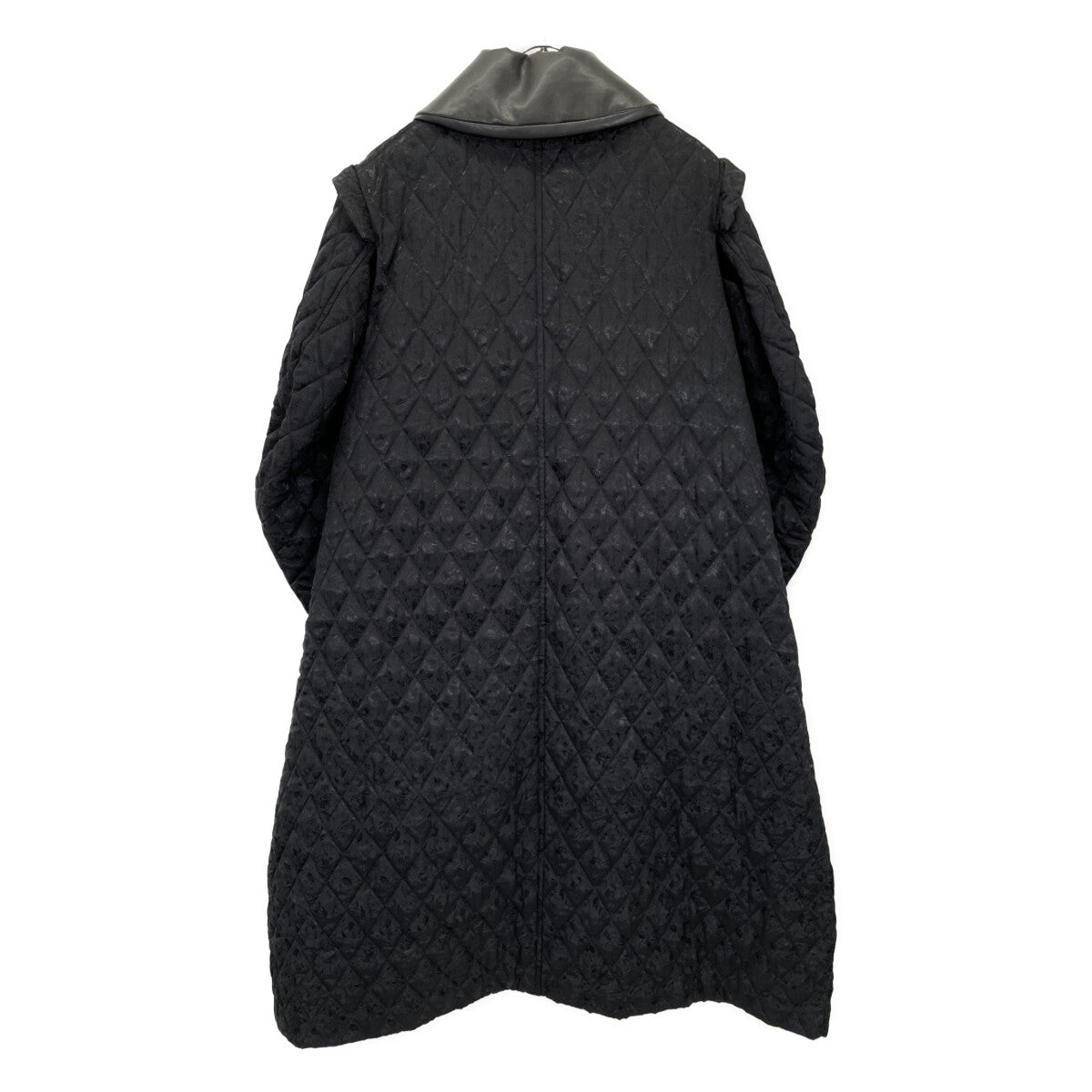 COMME des GARCONS Noir Kei Ninomiya コムデギャルソンノワールケイニノミヤ AD2017 3TｰC005 ﾌﾞﾗｯｸ 花柄 ﾍﾞﾙﾃｯﾄﾞｷﾙﾃｨﾝｸﾞｺｰﾄ コート S