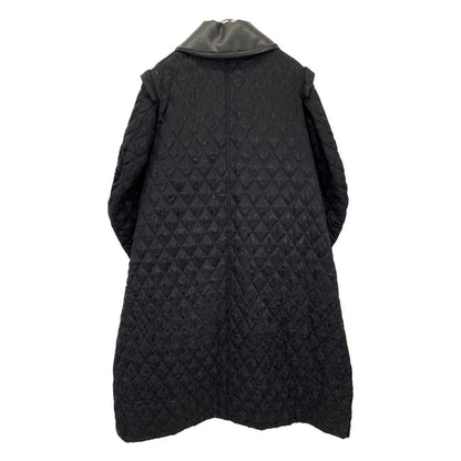 COMME des GARCONS Noir Kei Ninomiya コムデギャルソンノワールケイニノミヤ AD2017 3TｰC005 ﾌﾞﾗｯｸ 花柄 ﾍﾞﾙﾃｯﾄﾞｷﾙﾃｨﾝｸﾞｺｰﾄ コート S