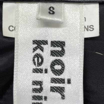 COMME des GARCONS Noir Kei Ninomiya コムデギャルソンノワールケイニノミヤ AD2017 3TｰC005 ﾌﾞﾗｯｸ 花柄 ﾍﾞﾙﾃｯﾄﾞｷﾙﾃｨﾝｸﾞｺｰﾄ コート S