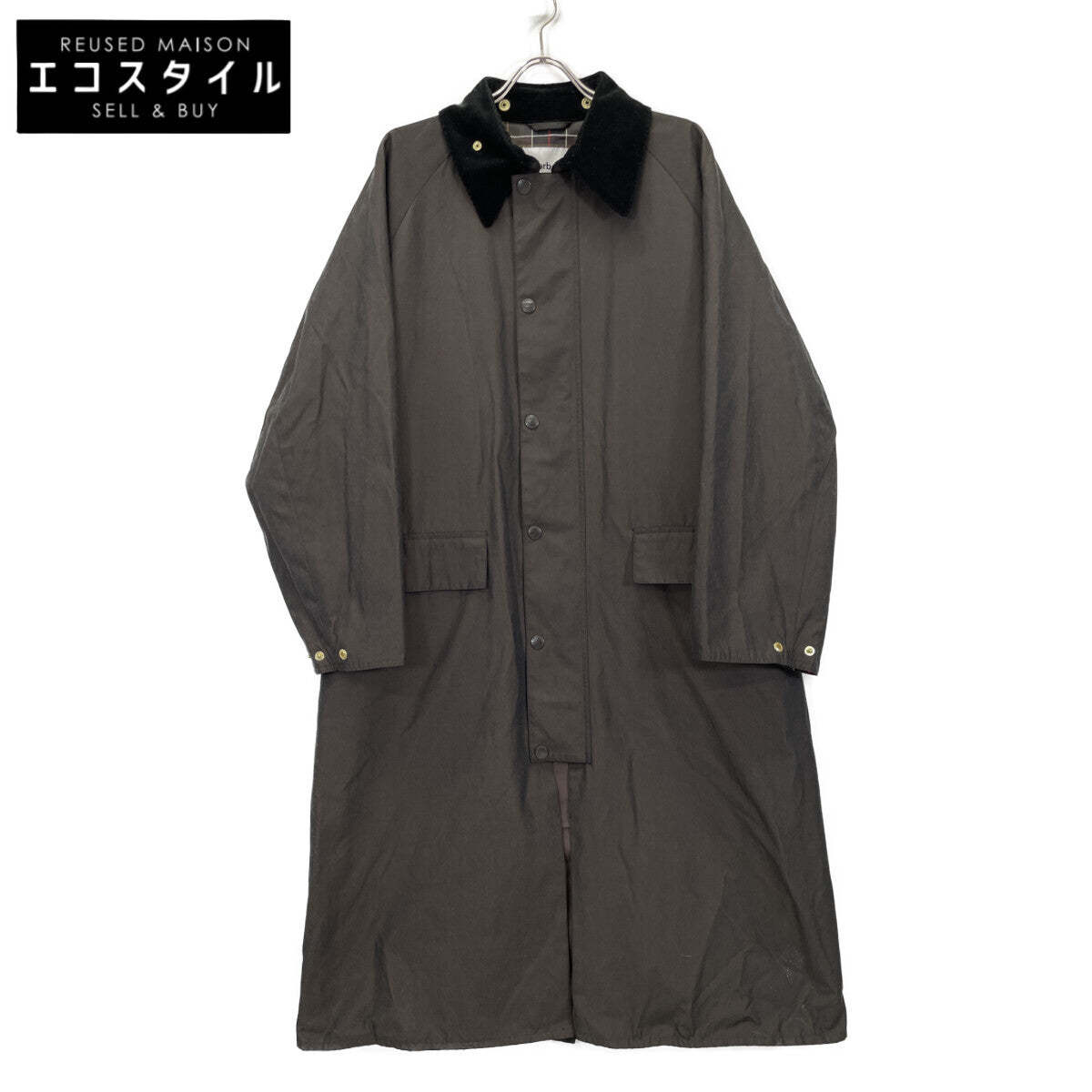 Barbour バブアー 2102372 ﾌﾞﾗｯｸ BURGHLEY/ﾊﾞｰﾚｰ ｽﾃﾝｶﾗｰｺｰﾄ コート 40