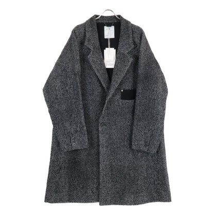ANCELLM アンセルム ANC-JK55 WHITE×BLACK SEMI-DOUBLE CHESTER COAT コート 2