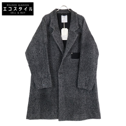 ANCELLM アンセルム ANC-JK55 WHITE×BLACK SEMI-DOUBLE CHESTER COAT コート 2