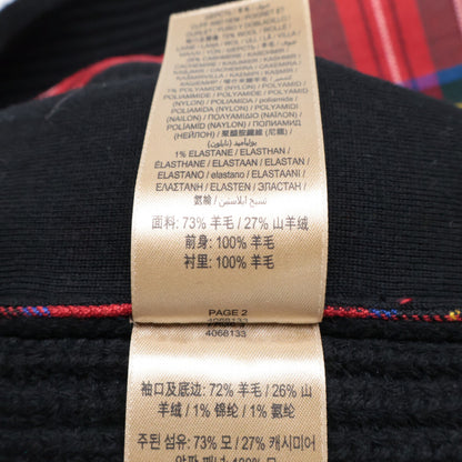 BURBERRY バーバリー 4068133 ﾌﾞﾗｯｸ×ﾚｯﾄﾞ ﾀｰﾀﾝﾁｪｯｸﾀｰﾄﾙﾈｯｸﾆｯﾄ トップス Ｍ