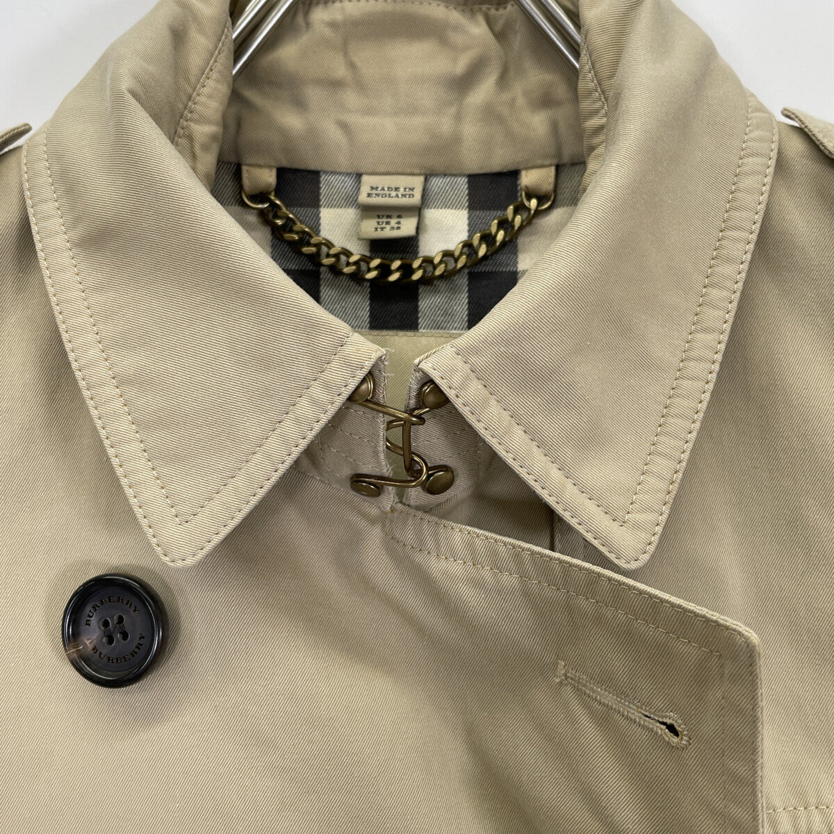 BURBERRY バーバリー ﾍﾞｰｼﾞｭ KENSINGTON LONG ﾄﾚﾝﾁｺｰﾄ コート 38