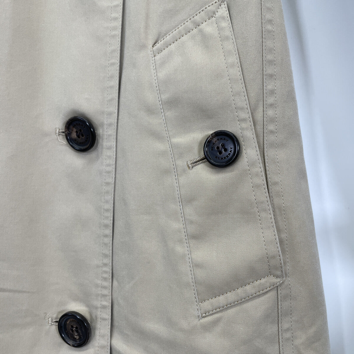 BURBERRY バーバリー ﾍﾞｰｼﾞｭ KENSINGTON LONG ﾄﾚﾝﾁｺｰﾄ コート 38