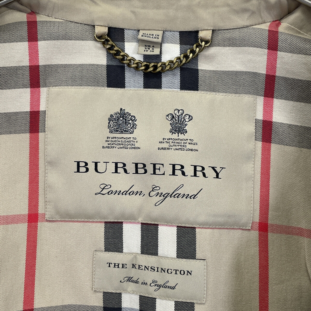 BURBERRY バーバリー ﾍﾞｰｼﾞｭ KENSINGTON LONG ﾄﾚﾝﾁｺｰﾄ コート 38