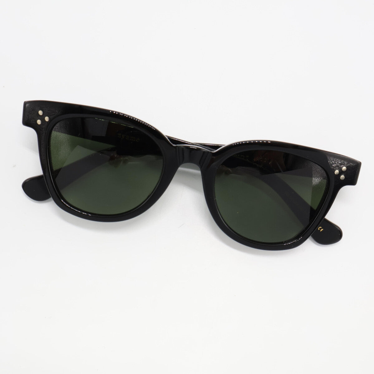 ayame アヤメ 【美品】NEWOLD II BK ニューオールド2 ウェリントンシェイプ サングラス 49□21