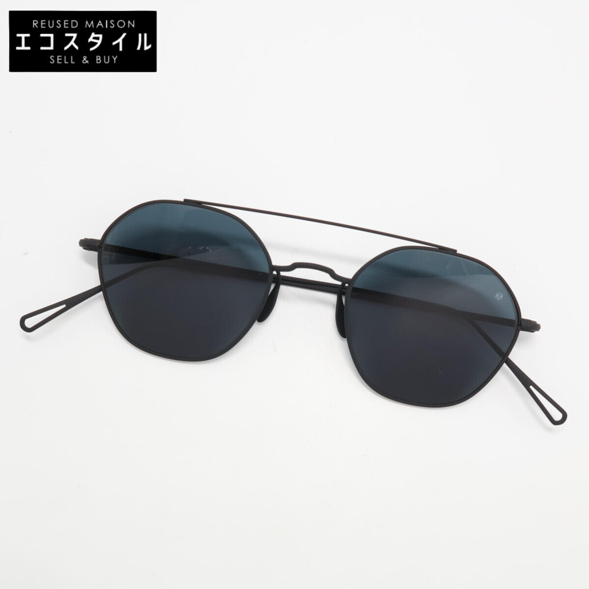 ayame アヤメ 【美品】HEX AV III ヘックス エーブイ3 ツーブリッジ ヘキサゴンシェイプ サングラス 48□21