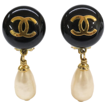 CHANEL シャネル 94P ココマーク イミテーションパール イヤリング