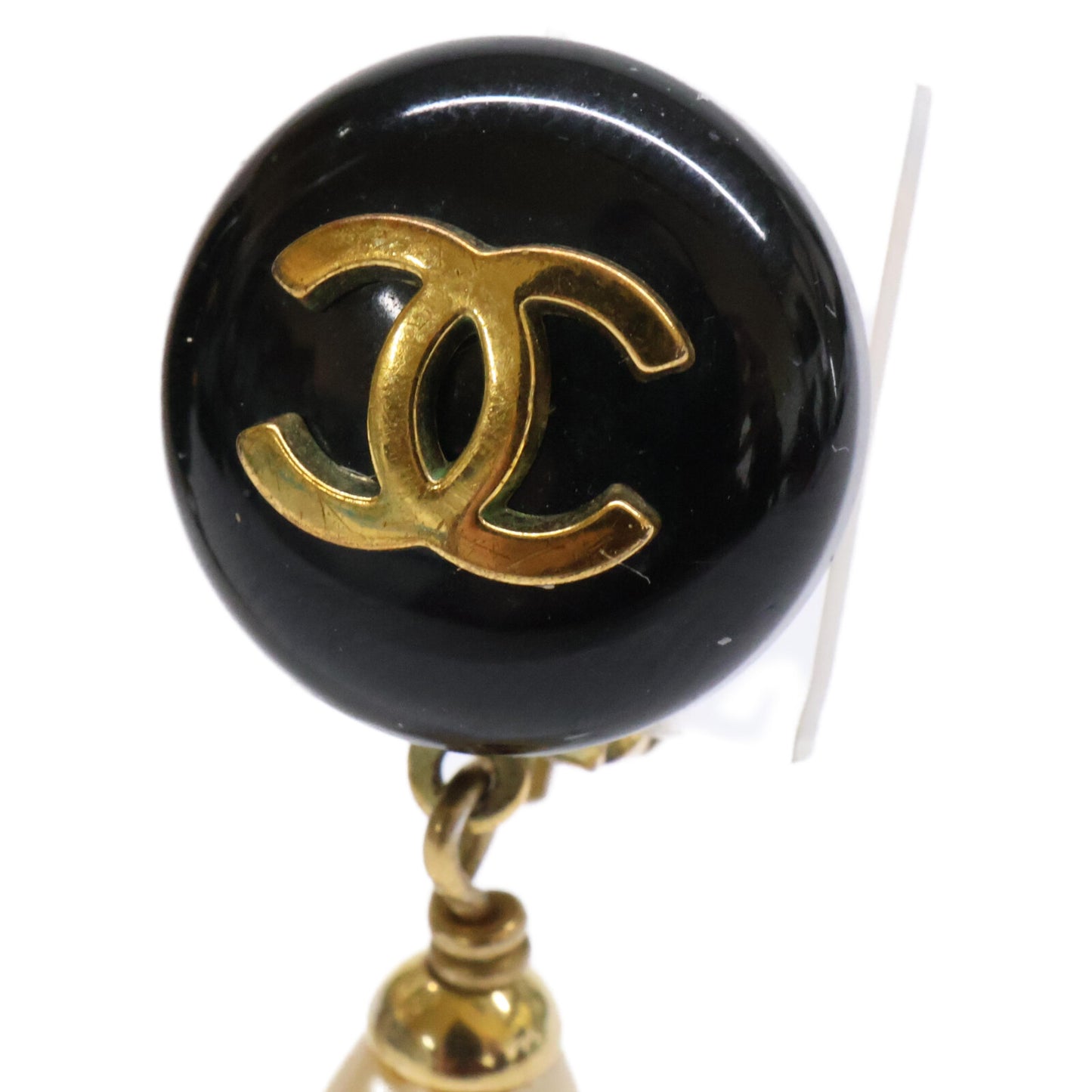 CHANEL シャネル 94P ココマーク イミテーションパール イヤリング