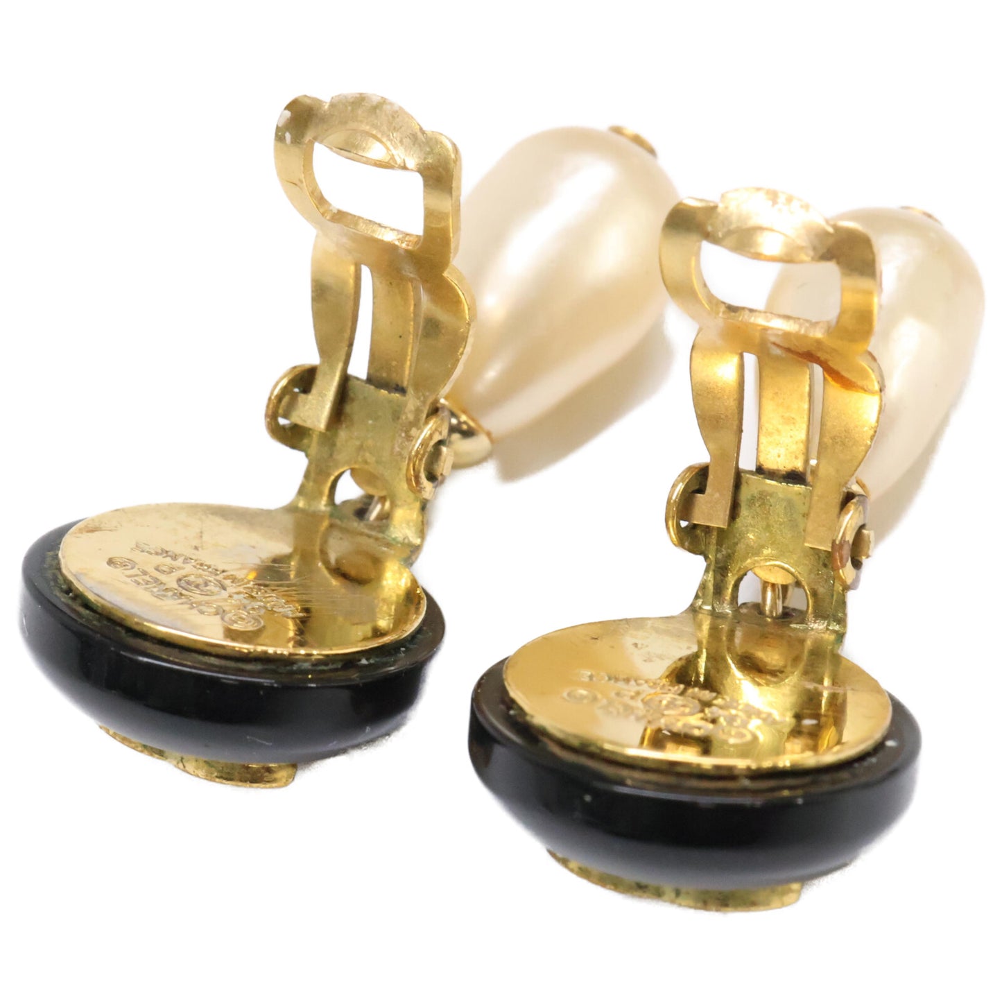 CHANEL シャネル 94P ココマーク イミテーションパール イヤリング