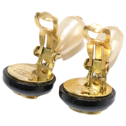 CHANEL シャネル 94P ココマーク イミテーションパール イヤリング