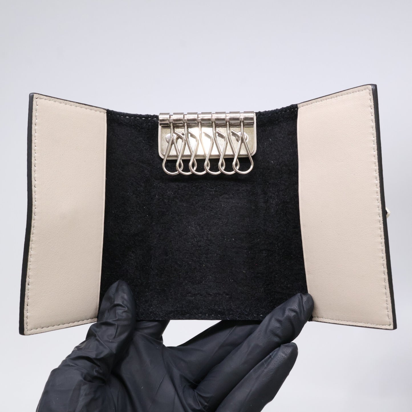 CELINE セリーヌ 【新品同様】フィービー期 バイカラー レザー 6連 キーケース