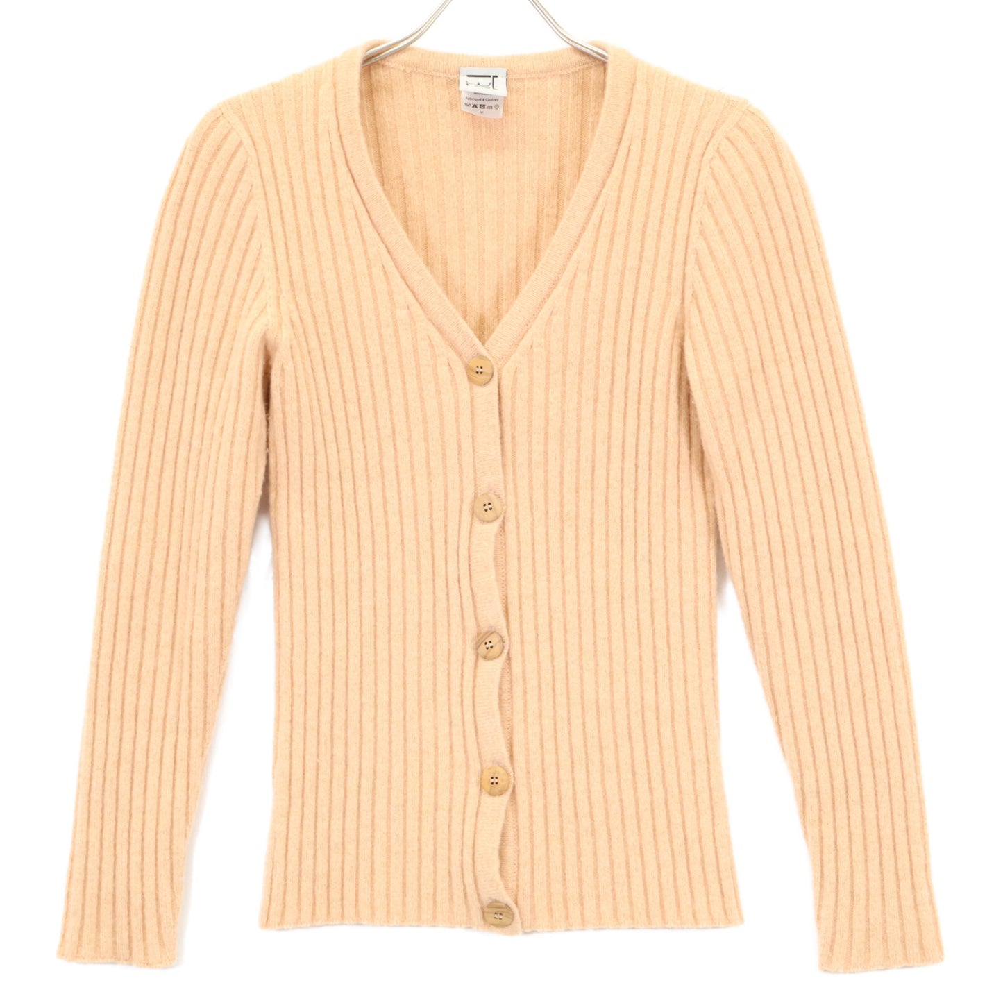 BASERANGE ベースレンジ ﾍﾞｰｼﾞｭ ｳｰﾙ100 ﾆｯﾄｶｰﾃﾞｨｶﾞﾝ トップス Ⅿ